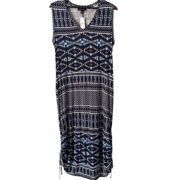 Lane Bryant Geometric Print Side Ruched Maxi Dress - Picture 8 of 8
